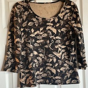 Croft and Barrow - M - Brown with tan design